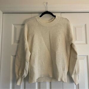 Madewell Cream Ribbed Sweater